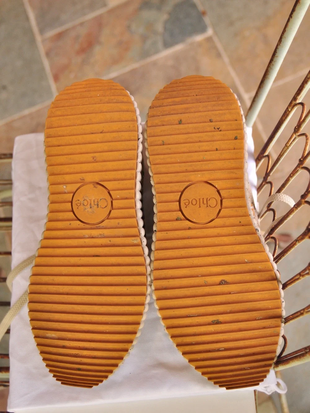 Original Chloe Nama Sneaker Biscotti Beige Size 39 Box/Bag inc